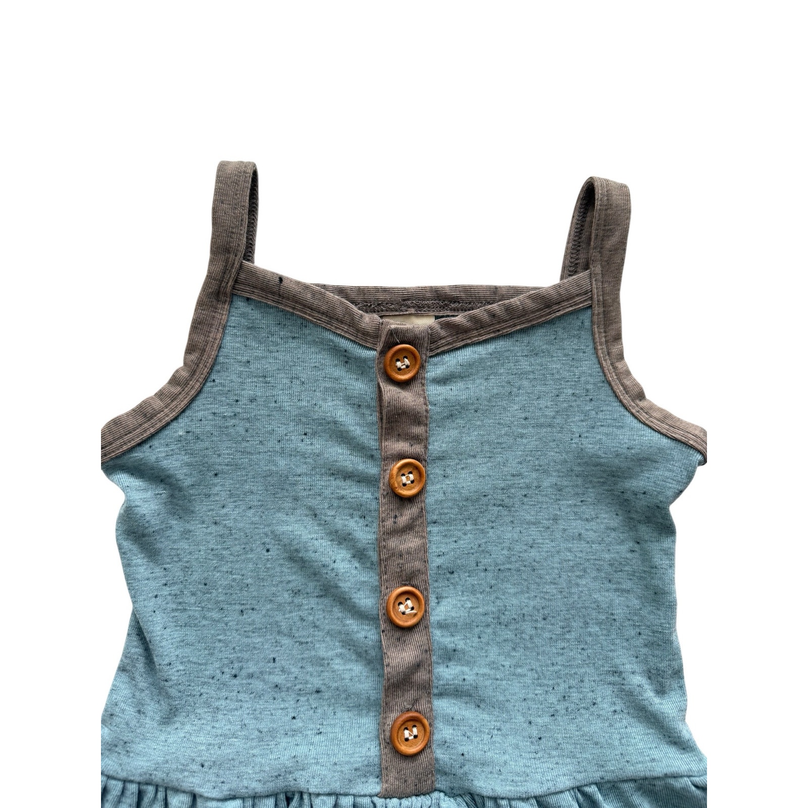 Nwot Lulu + Roo (Little Road) Button Peplum Tank Top Size 4t — image 3 of 5